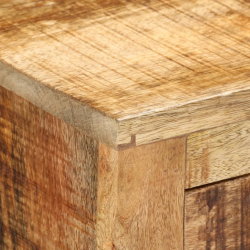 Komoda z 3 szufladami, 80x30x65 cm, lite, surowe drewno mango