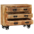 Komoda z 3 szufladami, 80x30x65 cm, lite, surowe drewno mango