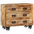 Komoda z 3 szufladami, 80x30x65 cm, lite, surowe drewno mango