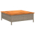 Stolik ogrodowy, szary, 70x70x25 cm, rattan i drewno akacjowe