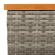 Stolik ogrodowy, szary, 70x70x25 cm, rattan i drewno akacjowe
