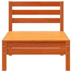 Ogrodowa sofa 3-osobowa, woskowy brąz, lite drewno sosnowe