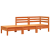 Ogrodowa sofa 3-osobowa, woskowy brąz, lite drewno sosnowe