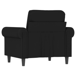Fotel, czarny, 60 cm, obity aksamitem