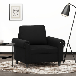 Fotel, czarny, 60 cm, obity aksamitem