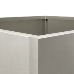Donice, 2 szt., srebrne, 42x40x39 cm, stal nierdzewna