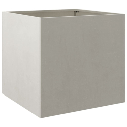 Donice, 2 szt., srebrne, 49x47x46 cm, stal nierdzewna