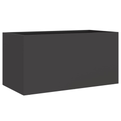 Donica, czarna, 62x30x29 cm, stal walcowana na zimno