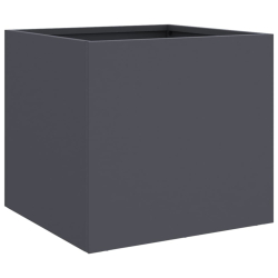 Donice, 2 szt., antracyt, 32x30x29 cm, stal walcowana na zimno