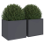 Donice, 2 szt., antracyt, 32x30x29 cm, stal walcowana na zimno