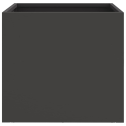 Donice, 2 szt., czarne, 32x30x29 cm, stal walcowana na zimno