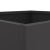 Donice, 2 szt., czarne, 42x40x39 cm, stal walcowana na zimno