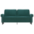Sofa 2-osobowa, ciemnozielona, 140 cm, tapicerowana aksamitem