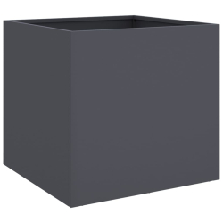 Donice, 2 szt., antracyt, 42x40x39 cm, stal walcowana na zimno