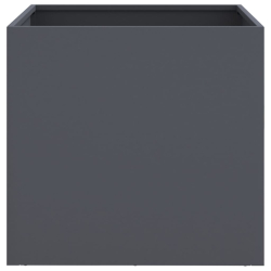 Donice, 2 szt., antracyt, 42x40x39 cm, stal walcowana na zimno