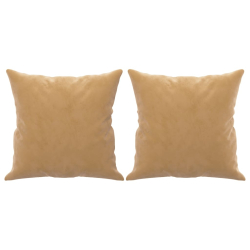 2-osobowa sofa z poduszkami, brązowa, 140 cm, aksamit