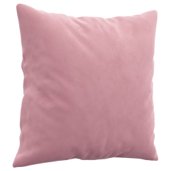2-osobowa sofa z poduszkami, różowa, 120 cm, aksamit