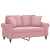 2-osobowa sofa z poduszkami, różowa, 120 cm, aksamit