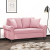 2-osobowa sofa z poduszkami, różowa, 120 cm, aksamit