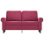 Sofa 2-osobowa, winna czerwień, 120 cm, tapicerowana aksamitem