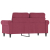 Sofa 2-osobowa, winna czerwień, 120 cm, tapicerowana aksamitem