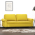 Sofa 2-osobowa, żółta, 140 cm, tapicerowana aksamitem