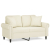 2-osobowa sofa z poduszkami, kremowa, 120 cm, aksamit