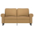 Sofa 2-osobowa, brązowy, 120 cm, tapicerowana aksamitem