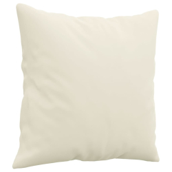 2-cz. komplet wypoczynkowy z poduszkami, kremowy, aksamit