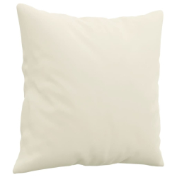 2-cz. komplet wypoczynkowy z poduszkami, kremowy, aksamit