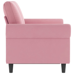 Sofa 2-osobowa, różowy, 120 cm, tapicerowana aksamitem