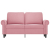 Sofa 2-osobowa, różowy, 120 cm, tapicerowana aksamitem