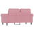 Sofa 2-osobowa, różowy, 120 cm, tapicerowana aksamitem