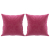 2-osobowa sofa z poduszkami, winna czerwień, 140 cm, aksamit