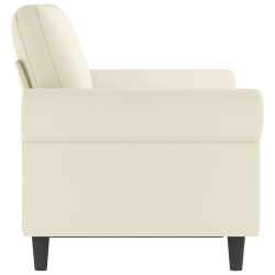 Sofa 2-osobowa, kremowy, 120 cm, tapicerowana aksamitem