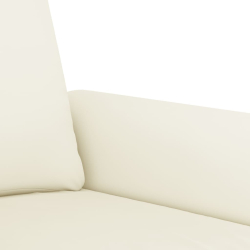 Sofa 2-osobowa, kremowy, 120 cm, tapicerowana aksamitem