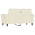 Sofa 2-osobowa, kremowy, 120 cm, tapicerowana aksamitem