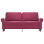 Sofa 2-osobowa, winna czerwień, 140 cm, tapicerowana aksamitem