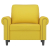 Fotel, żółty, 60 cm, obity aksamitem