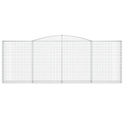 Kosze gabionowe, 15 szt, 400x30x140/160cm, galwanizowane żelazo