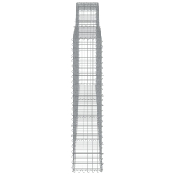 Kosze gabionowe, 15 szt, 400x30x140/160cm, galwanizowane żelazo