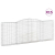 Kosze gabionowe, 15 szt, 400x30x140/160cm, galwanizowane żelazo
