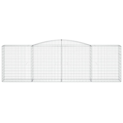Kosze gabionowe, 25 szt, 400x50x120/140cm, galwanizowane żelazo