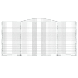 Kosze gabionowe, 10 szt, 400x30x180/200cm, galwanizowane żelazo
