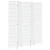 Parawan pokojowy, 5-panelowy, biały, lite drewno paulowni