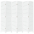 Parawan pokojowy, 6-panelowy, biały, lite drewno paulowni
