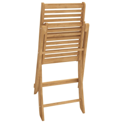 Składane krzesła ogrodowe, 4 szt., 48,5x61,5x87 cm, akacja