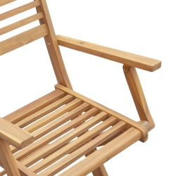 Składane krzesła ogrodowe, 2 szt., 54,5x61,5x86,5 cm, akacja