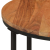Stolik kawowy, 45x45x35 cm, lite drewno akacjowe i żelazo