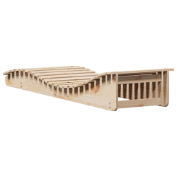Leżaki, 2 szt., 205x60x31,5 cm, lite drewno sosnowe